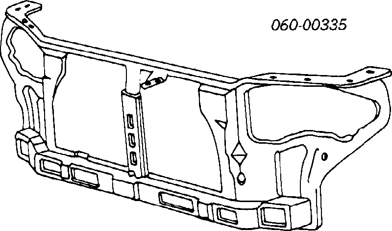 Суппорт радиатора в сборе (монтажная панель крепления фар) на Hyundai Lantra I 