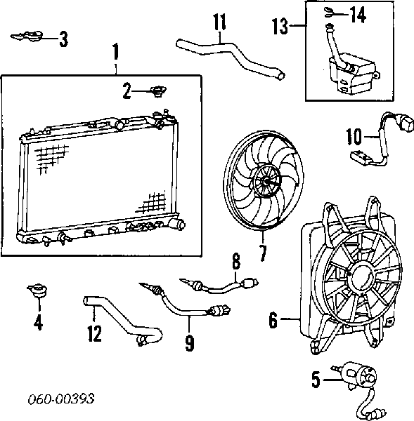 Sensor de temperatura do fluido de esfriamento (de ativação de ventilador do radiador) 2536033011 Hyundai/Kia