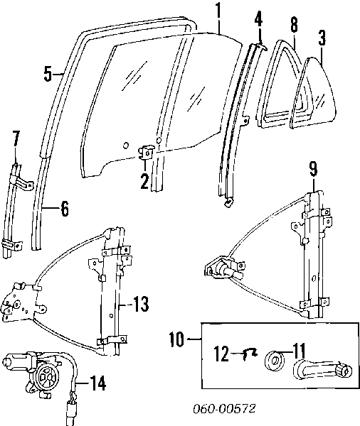 8341134020 Hyundai/Kia Стекло двери задней левой