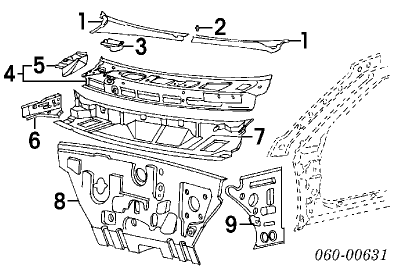 Cápsula (prendedor) de fixação de grelha do radiador de esfriamento para Hyundai Trajet (FO)