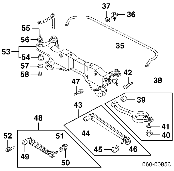 Parafuso de fixação do braço oscilante inferior traseiro, interno para Hyundai Sonata 