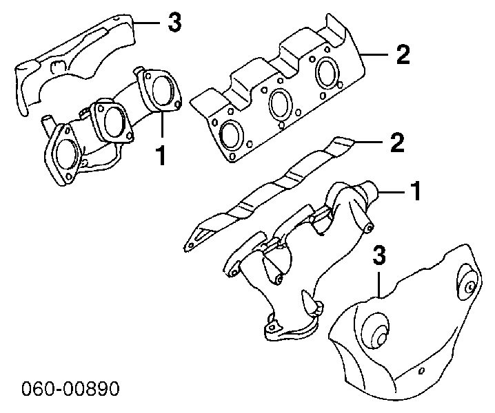 Vedante de tubo coletor de escape MD104623 Mitsubishi