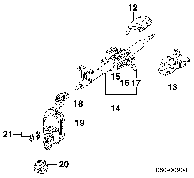 Вал рулевой колонки 5640034510 Hyundai/Kia