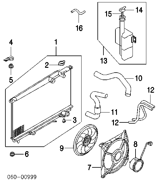 Mangueira (cano derivado) do radiador de esfriamento superior para Hyundai Sonata (NF)