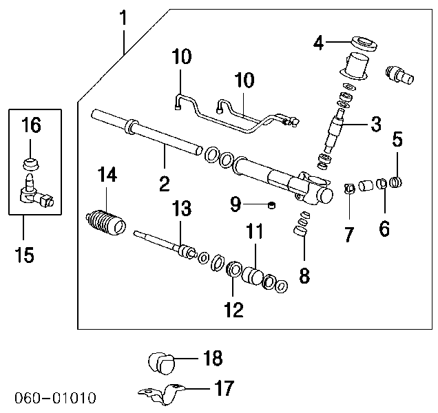 Рулевая рейка 5770038000 Hyundai/Kia