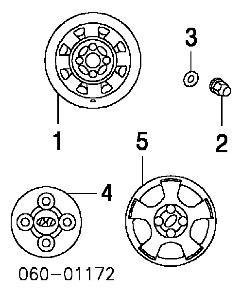 Диски колесные стальные (штампованные) 5291025550 Hyundai/Kia