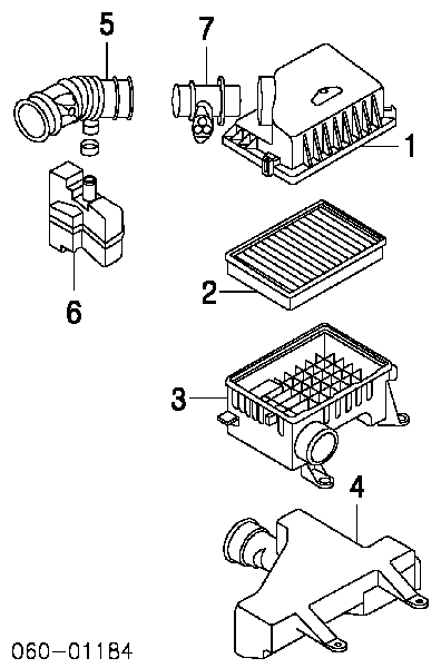 Caixa de filtro de ar, parte superior para Hyundai Accent (LC)