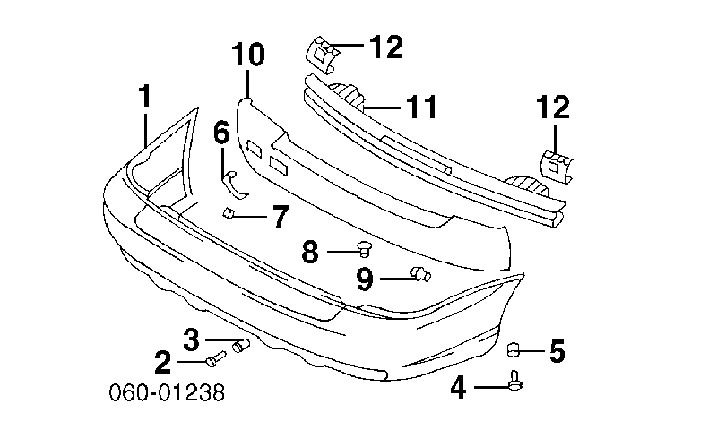 8661025000 Hyundai/Kia pára-choque traseiro