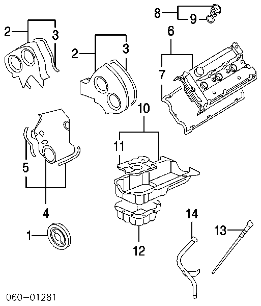 P1G-A036 Parts-Mall vedante de tampa de válvulas de motor