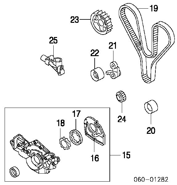 Engrenagem de cadeia da roda dentada de acionamento de cambota de motor para KIA Opirus (GH)