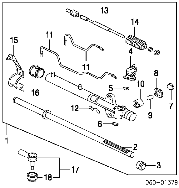Bota de proteção do mecanismo de direção (de cremalheira) para Hyundai Santa Fe (SM)