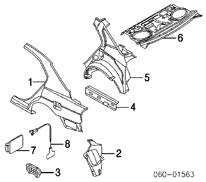 Pára-lama traseiro esquerdo para Hyundai Sonata (EU4)