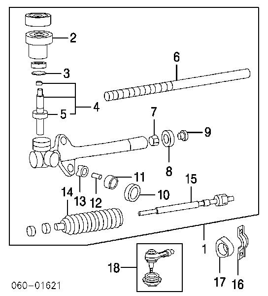 Vedação da cremalheira da direção/do mecanismo (ver dimensões padrão) para Hyundai I10 (PA)