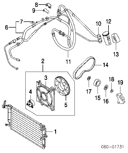 Ventilador (roda de aletas) do radiador de aparelho de ar condicionado para Hyundai Tiburon 