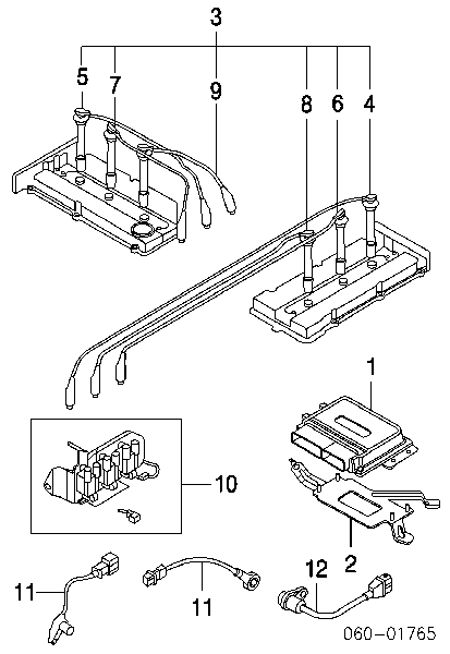 Sensor de posição (de revoluções) de cambota para Hyundai Tiburon 