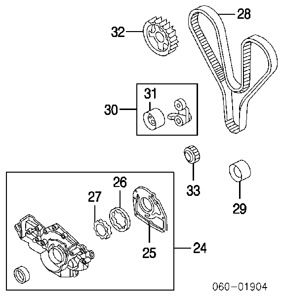 Engrenagem de cadeia da roda dentada de acionamento de cambota de motor para Hyundai Sonata (EU4)