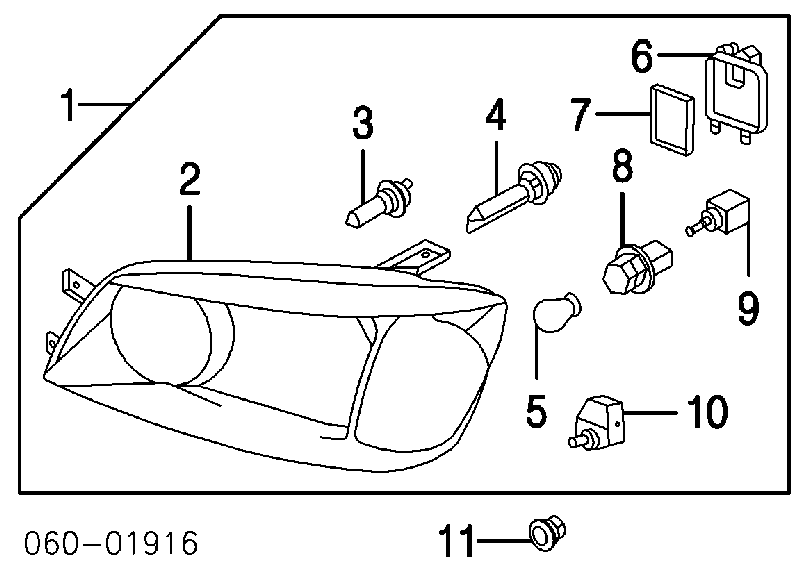 S1864735009 Hyundai/Kia lâmpada de xénon