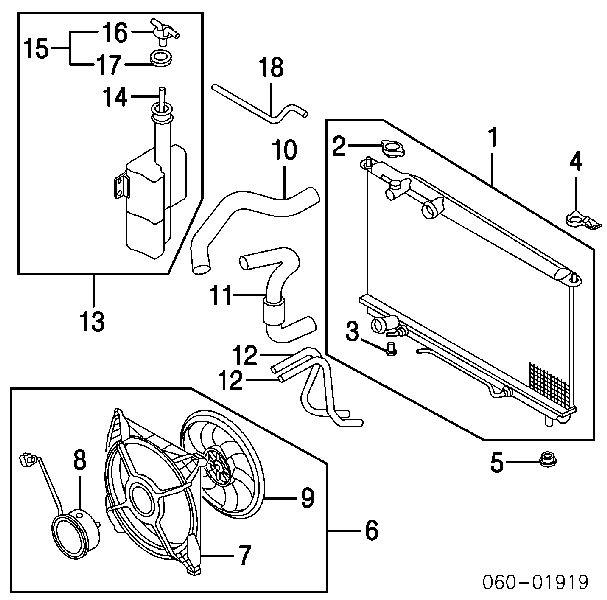 Ventilador (roda de aletas) do radiador de esfriamento para Hyundai Santa Fe 