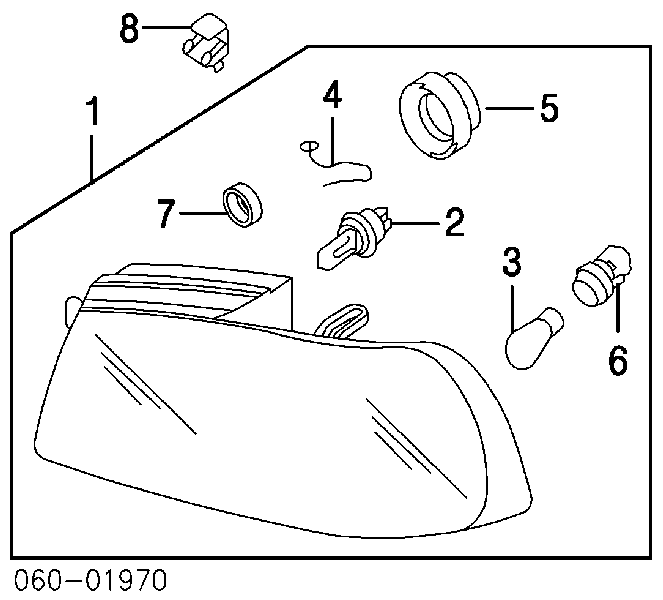 Braçadeira de fixação das luzes para Hyundai Accent (LC)