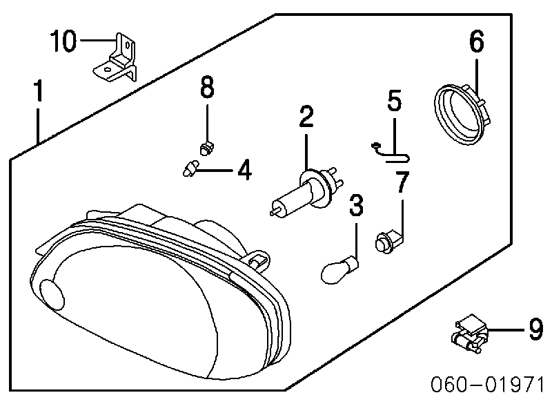 Правая фара 9210225550 Hyundai/Kia
