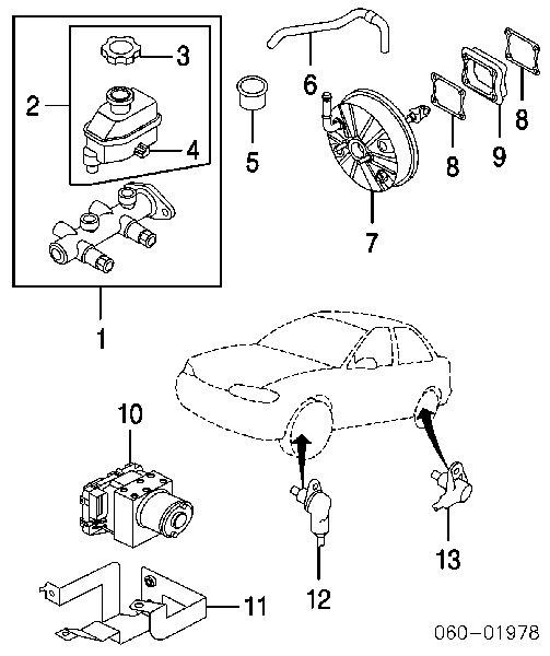 Sensor ABS traseiro direito para Hyundai Accent (LC)