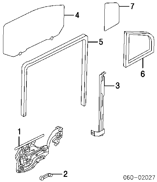 Механизм стеклоподъемника двери задней левой на Hyundai Elantra 