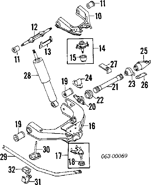 Suporte de esfera inferior N4866001 Nipparts