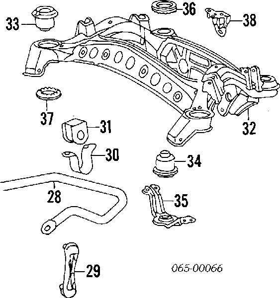 4881550030 TOYOTA Soporte, estabilizador eje trasero 4881550030 TOYOTA