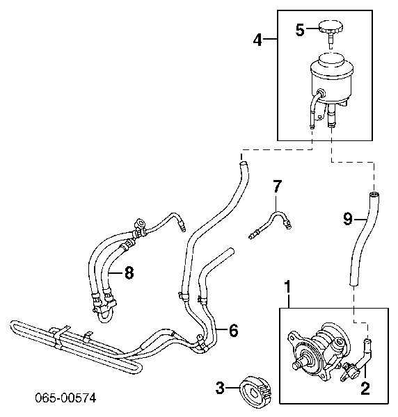 Шланг ГУР высокого давления от насоса до рейки (механизма) на Toyota Land Cruiser 80 