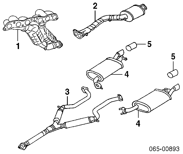 1741046440 Toyota tubo de admissão dianteiro (calças do silenciador)