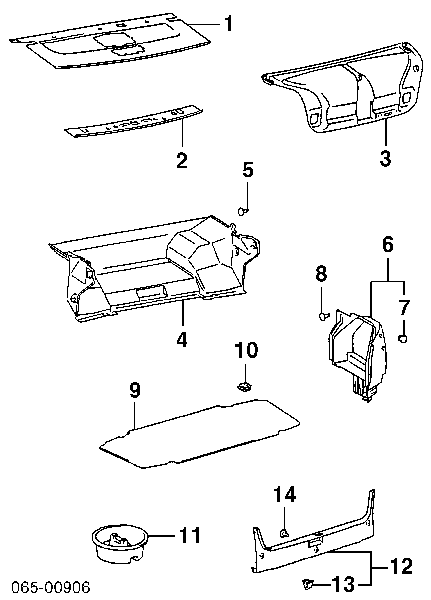 Пистон (клип) крепления подкрылка переднего крыла 9046712069 Daihatsu