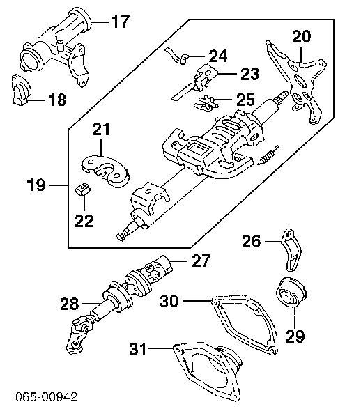 Junta universal superior da árvore da coluna de direção para Lexus RX (MCU1)