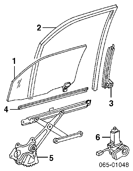 Mecanismo de acionamento de vidro da porta dianteira esquerda para Lexus LX (UZJ100)