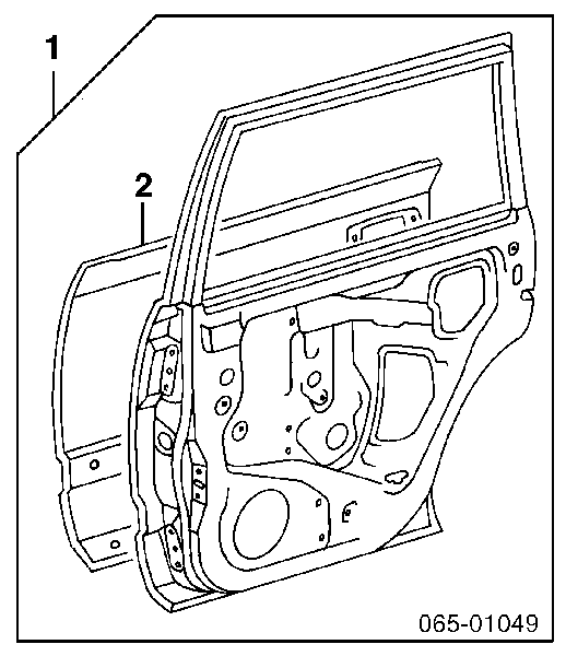 Porta traseira direita para Toyota Land Cruiser (J10)