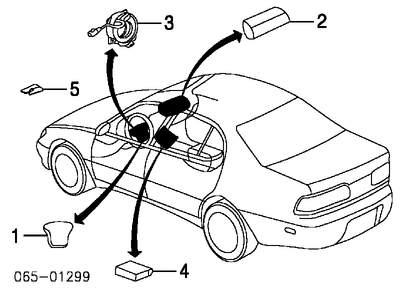 Anel AIRBAG de contato, cabo plano do volante para Lexus LS (UCF30)