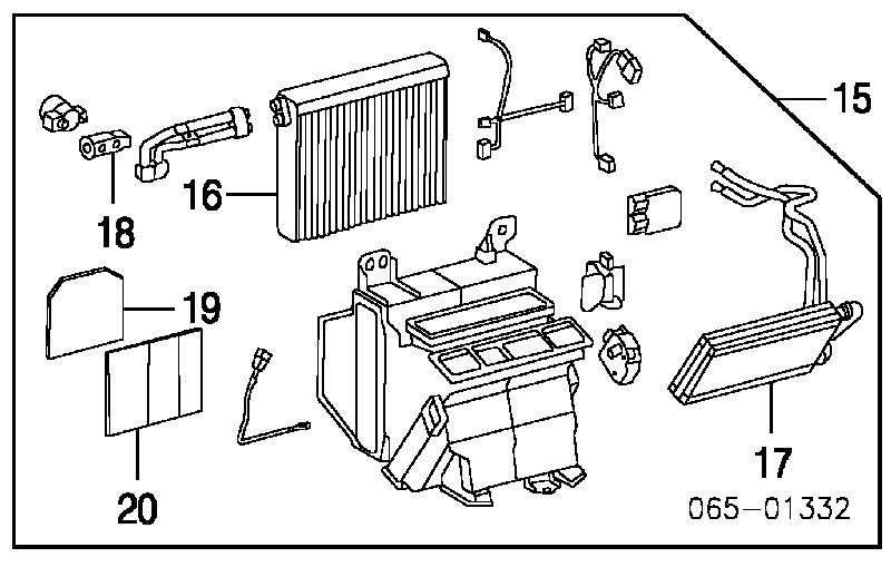 8850153010 Toyota vaporizador de aparelho de ar condicionado