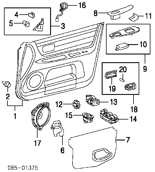 8404053021C0 TOYOTA Unidad de control elevalunas delantera izquierda 8404053021C0 TOYOTA