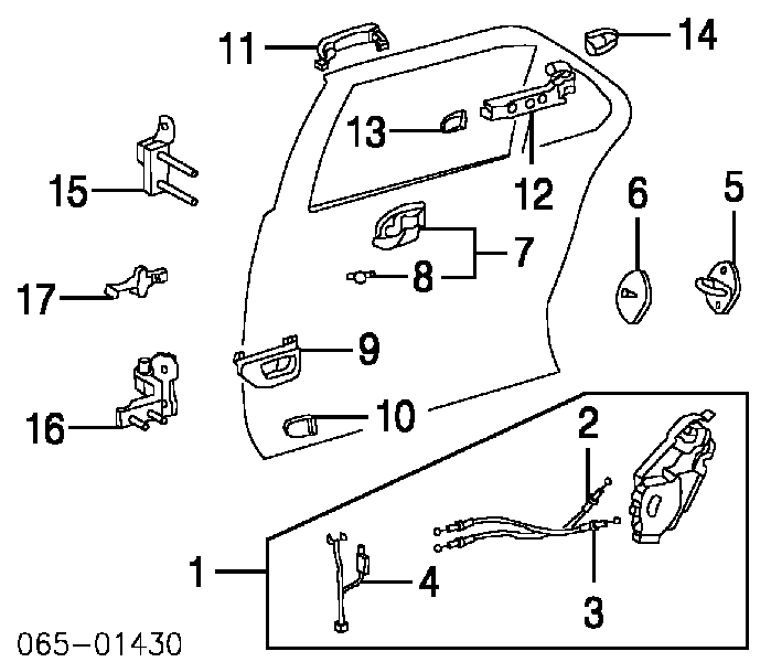 6863050030 Toyota Ограничитель открывания двери задний правый