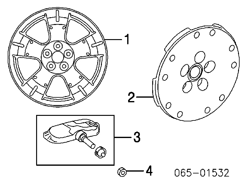 Válvula de controlo de pressão de ar no pneu para Lexus LS (USF4)