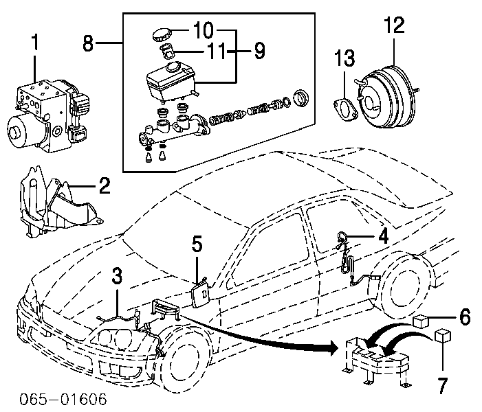 Датчик АБС (ABS) задний левый 8954630060 Toyota