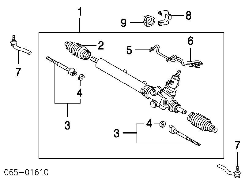 4425053050 Toyota cremalheira da direção