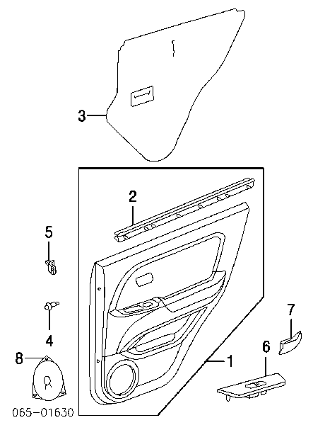 904670706622 Toyota cápsula (prendedor de fixação de revestimento da porta)