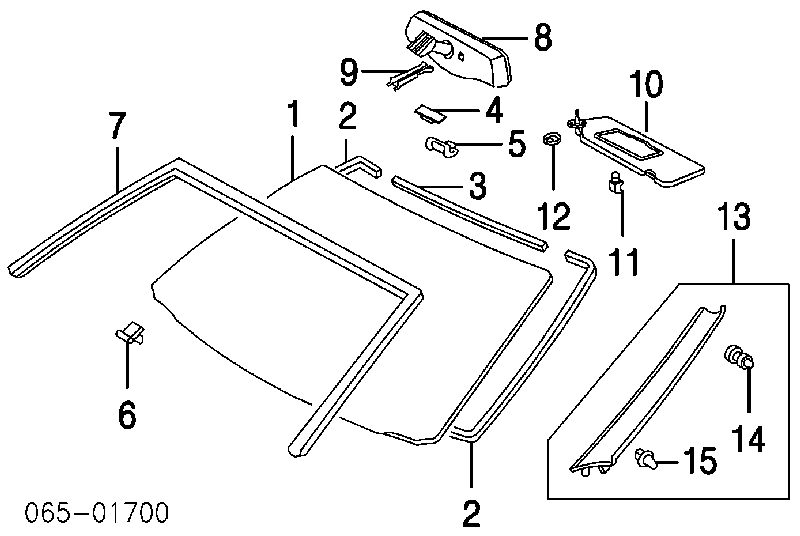 Лобовое стекло 5610133480 Toyota