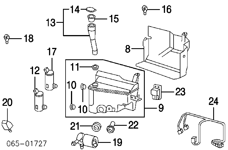 Relê de controlo de limpador pára-brisas para Toyota Camry (V20)