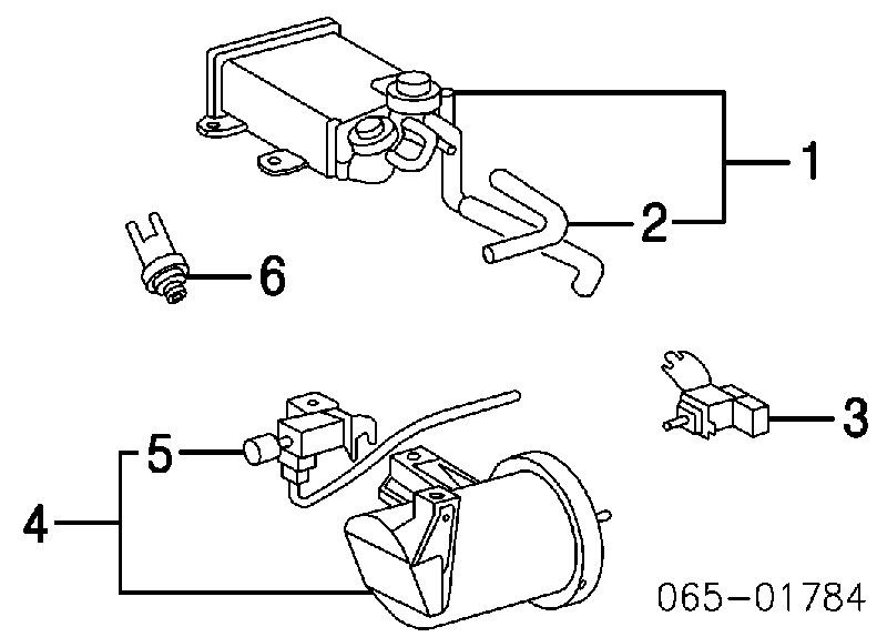 Válvula de adsorvedor dos vapores de combustível para Toyota 4Runner (GRN21, UZN21)