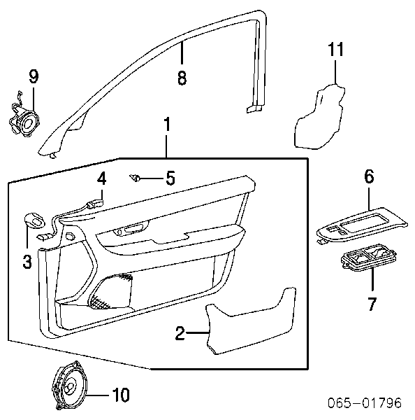 Динамик передней двери 861600W240 Toyota