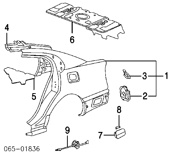 Замок открывания лючка бензобака 7703030110 Toyota