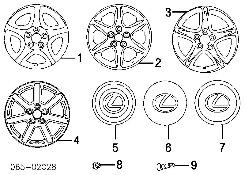 Coberta de disco de roda para Lexus GS (JZS160)