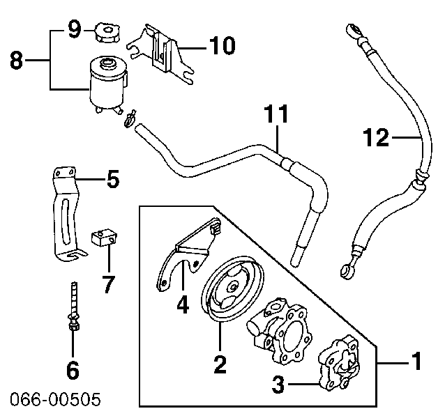 Бачок насоса ГУР 4918042U00 Nissan