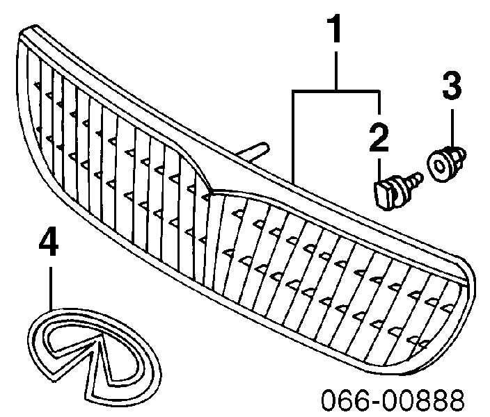 Решетка радиатора 623103Y100 Nissan